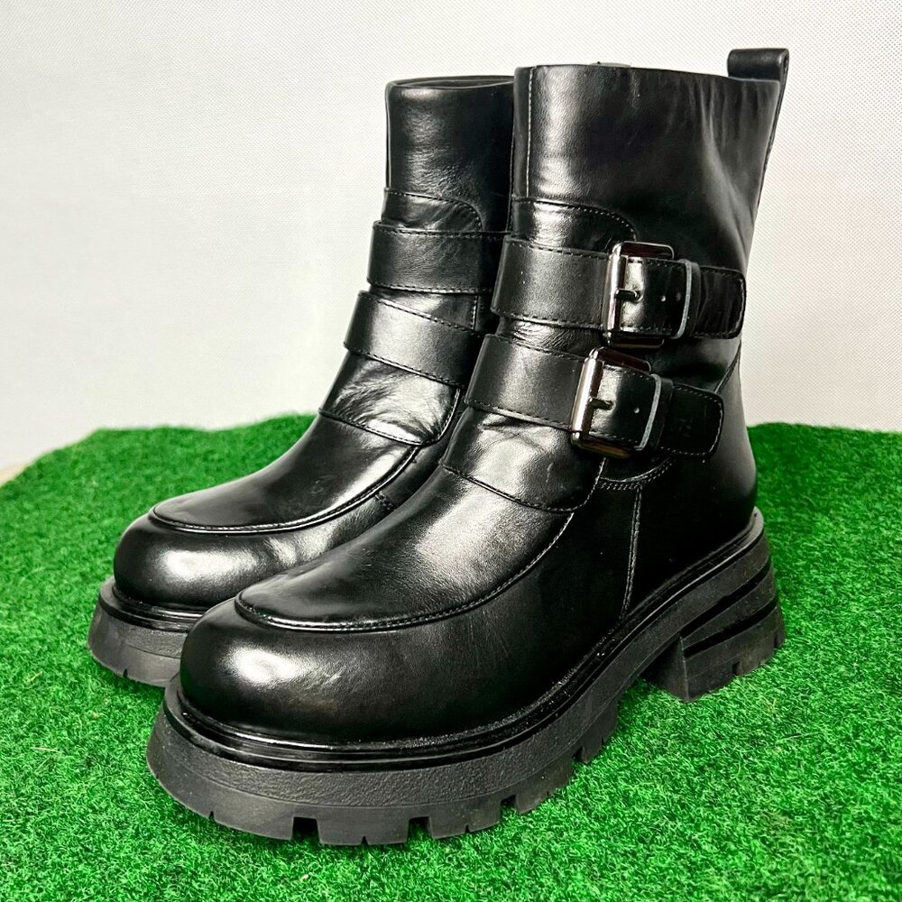 Seychelles Chasin' You Women's Motorcycle Boot ,Moto Boot-Size 7.5M- Black